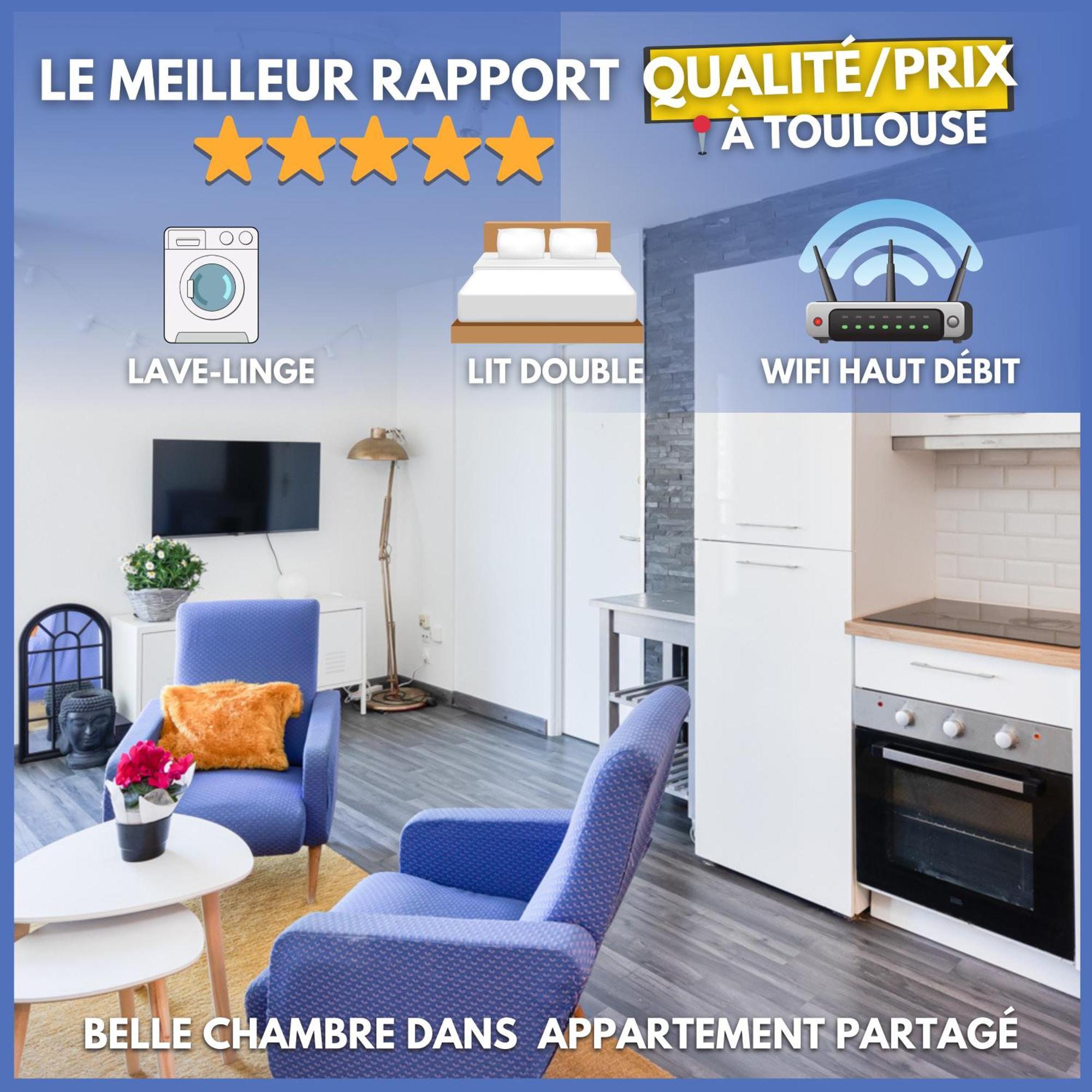 Chambre Privee - Tout Confort - Wifi 圖盧茲 外观 照片